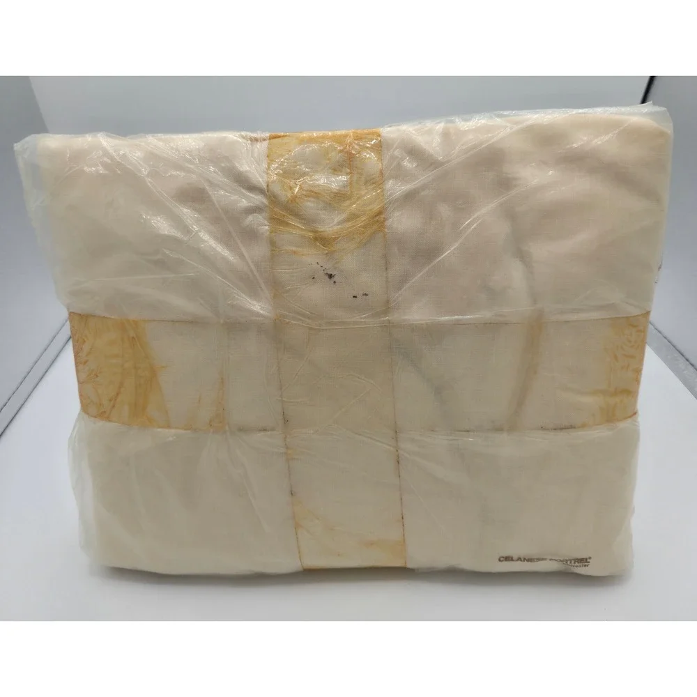 Vintage Cannon Cotton Fresh Full Fitted Bottom Sheet Cream No Iron 54x76 NOS